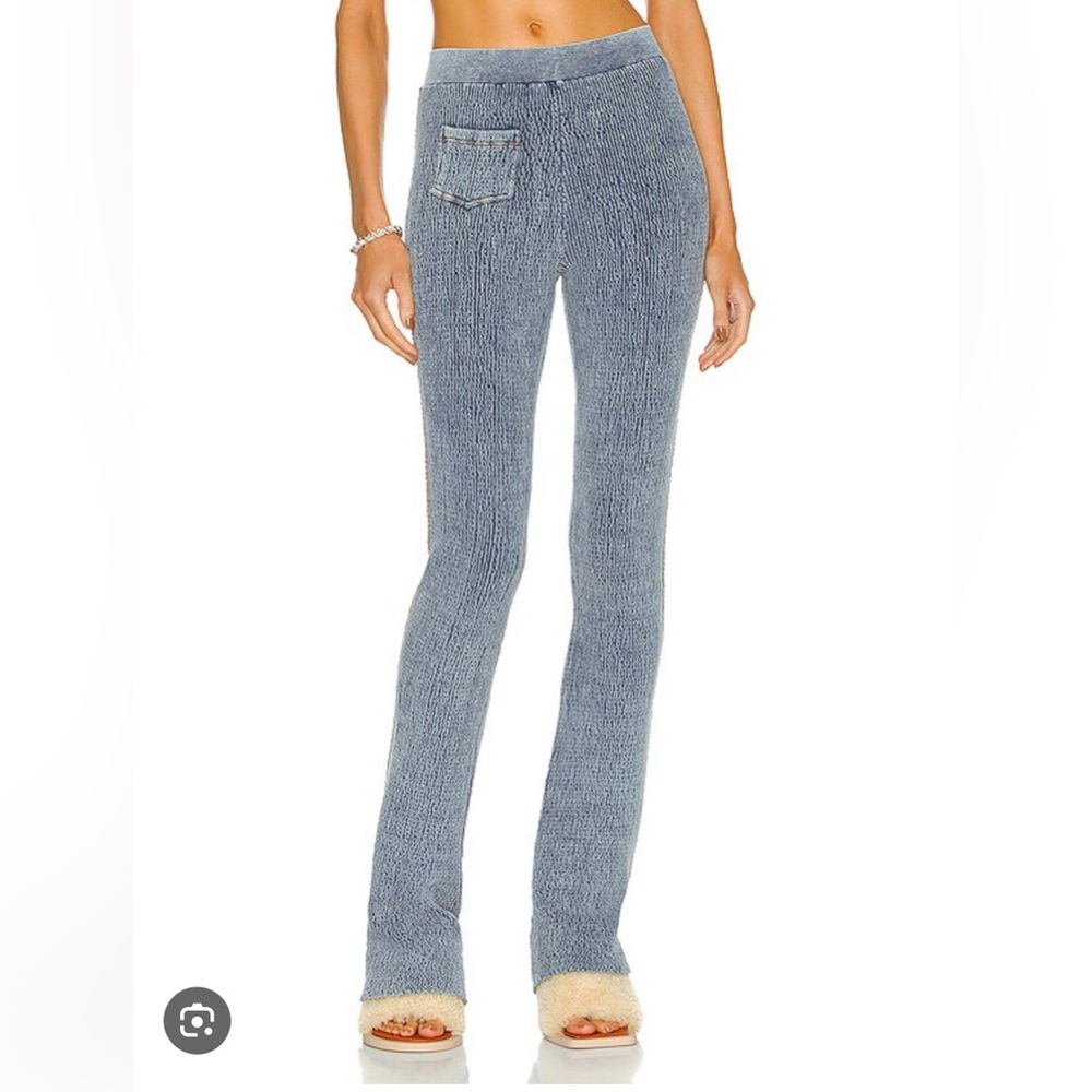 Acne Studios Boot Cut Knit Pants Denim Blue Wash Excellent Condition Size S $225